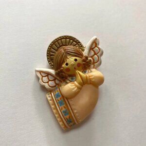 Angel Christmas Brooch Hallmark Collectible Vintage Xmas Holiday